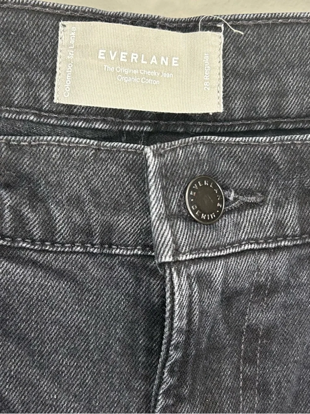 Everlane Charcoal Gray High-Rise Straight Jeans Size 28 - Picture 3 of 10